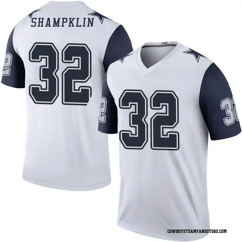 Nike Aaron Shampklin Dallas Cowboys Legend White Color Rush Jersey - Youth