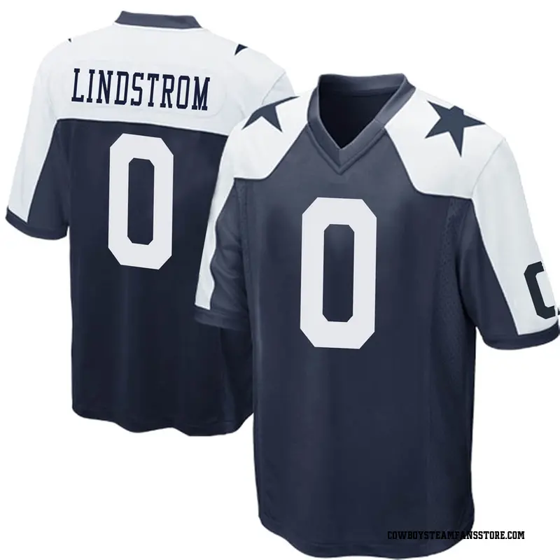 Nike Alec Lindstrom Dallas Cowboys Game Navy Blue Throwback Jersey - Men's