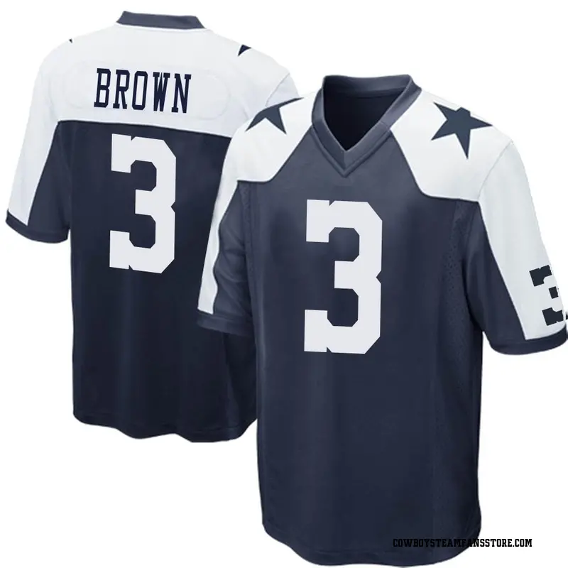 Nike Anthony Brown Dallas Cowboys Game Navy Blue Throwback Jersey - Men's