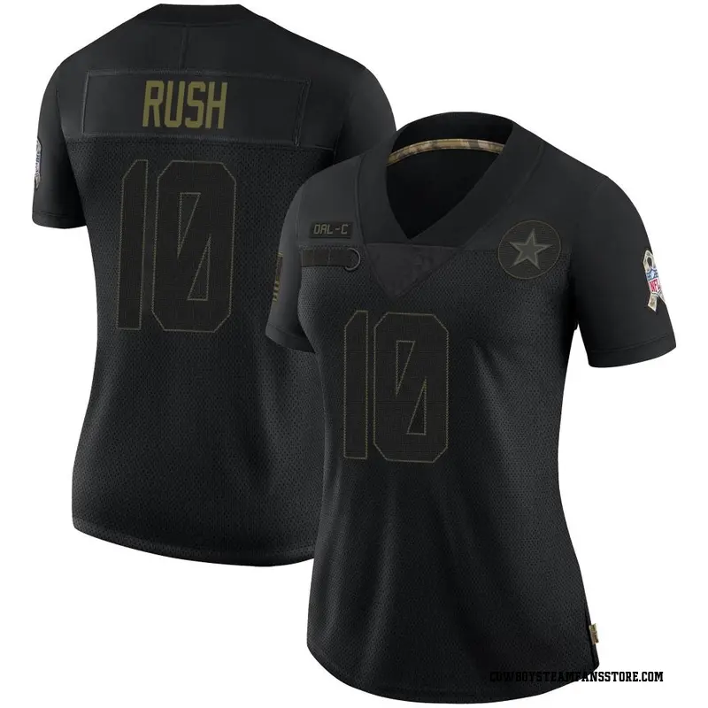 Nike Cooper Rush Dallas Cowboys Limited Black 2020 Salute To Service Jersey - Women's