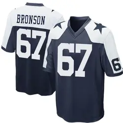 Nike Josiah Bronson Dallas Cowboys Game Navy Blue Throwback Jersey - Men's
