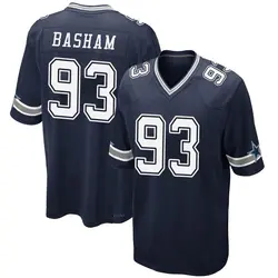 Nike Tarell Basham Dallas Cowboys Game Navy Team Color Jersey - Youth