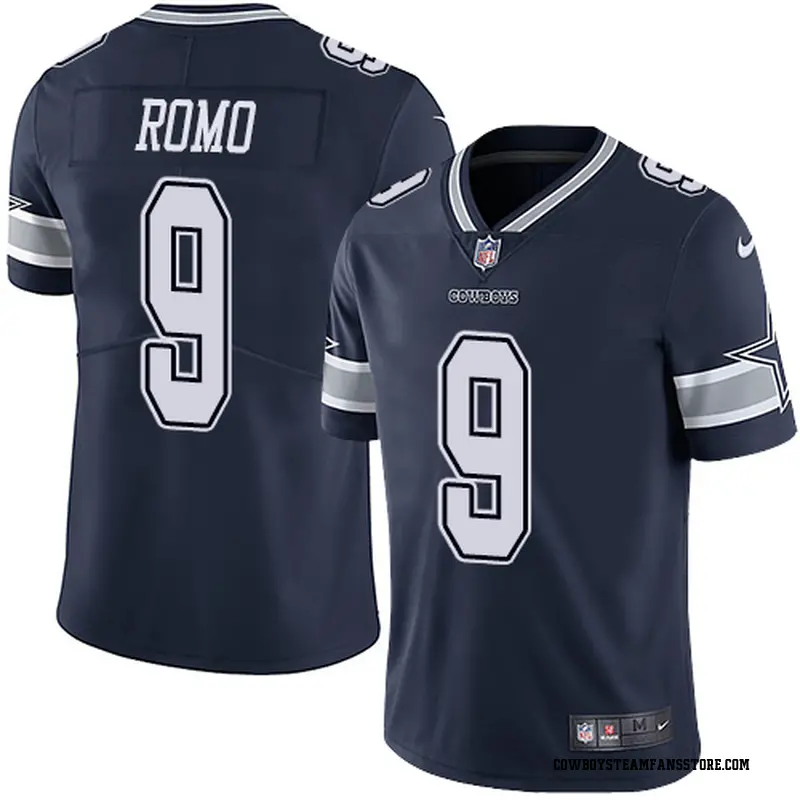 Nike Tony Romo Dallas Cowboys Elite Navy Blue Team Color Jersey - Youth