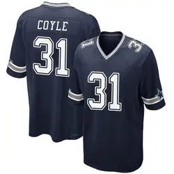 Nike Tyler Coyle Dallas Cowboys Game Navy Team Color Jersey - Men's