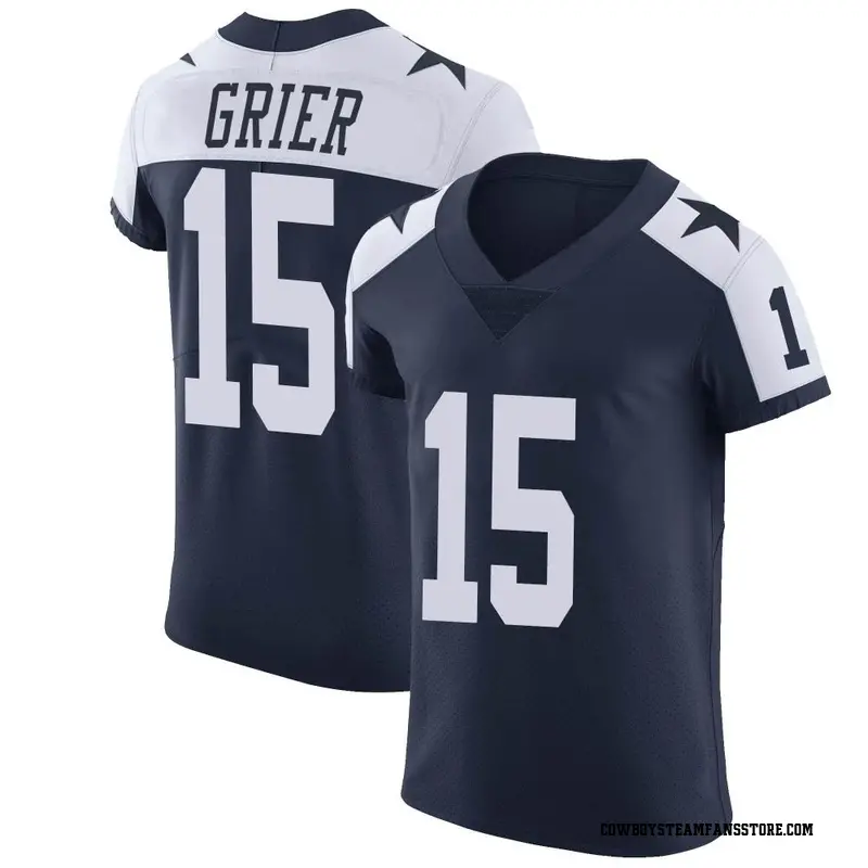 Nike Will Grier Dallas Cowboys Elite Navy Alternate Vapor Untouchable Jersey - Men's